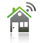 a home with wifi symbol above to show smart home automation